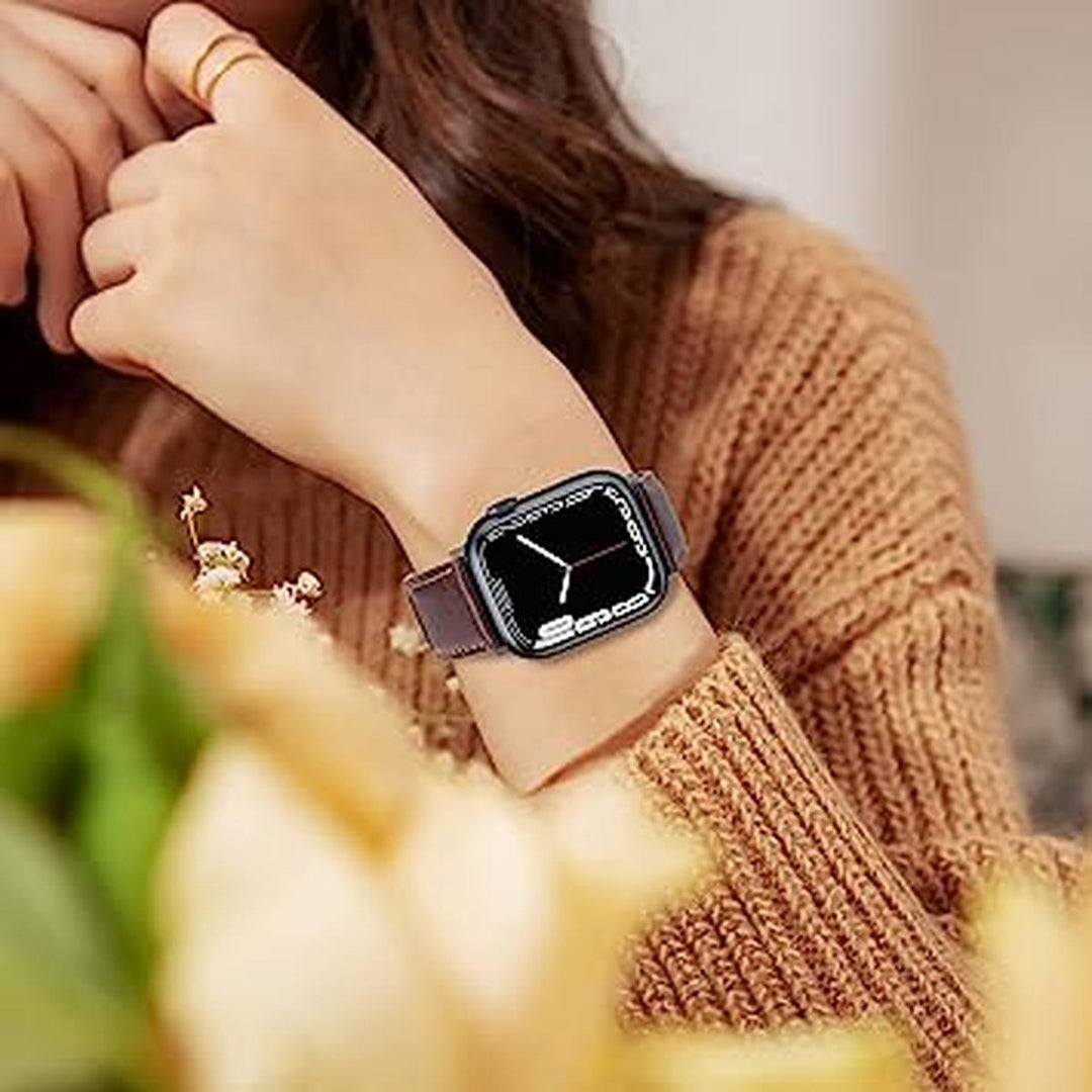 Anlinser Dark Leather Watch Band - DOKUTRONIX