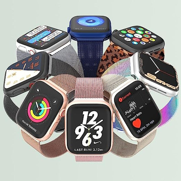 Marge Plus Black Stainless Mesh Apple Watch Band - DOKUTRONIX