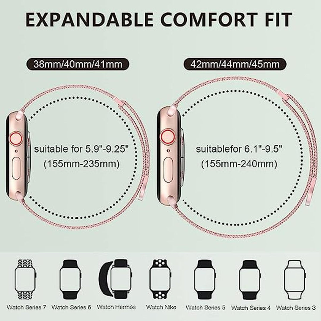 Marge Plus Rose Gold Mesh Loop Band for Apple Watch - DOKUTRONIX
