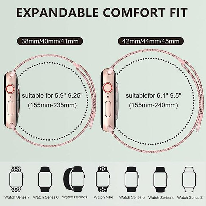Marge Plus Rose Gold Mesh Loop Band for Apple Watch - DOKUTRONIX