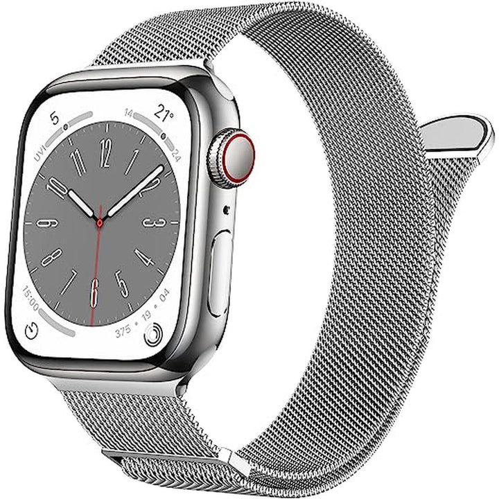 Marge Plus Silver Mesh Loop Apple Watch Band - DOKUTRONIX