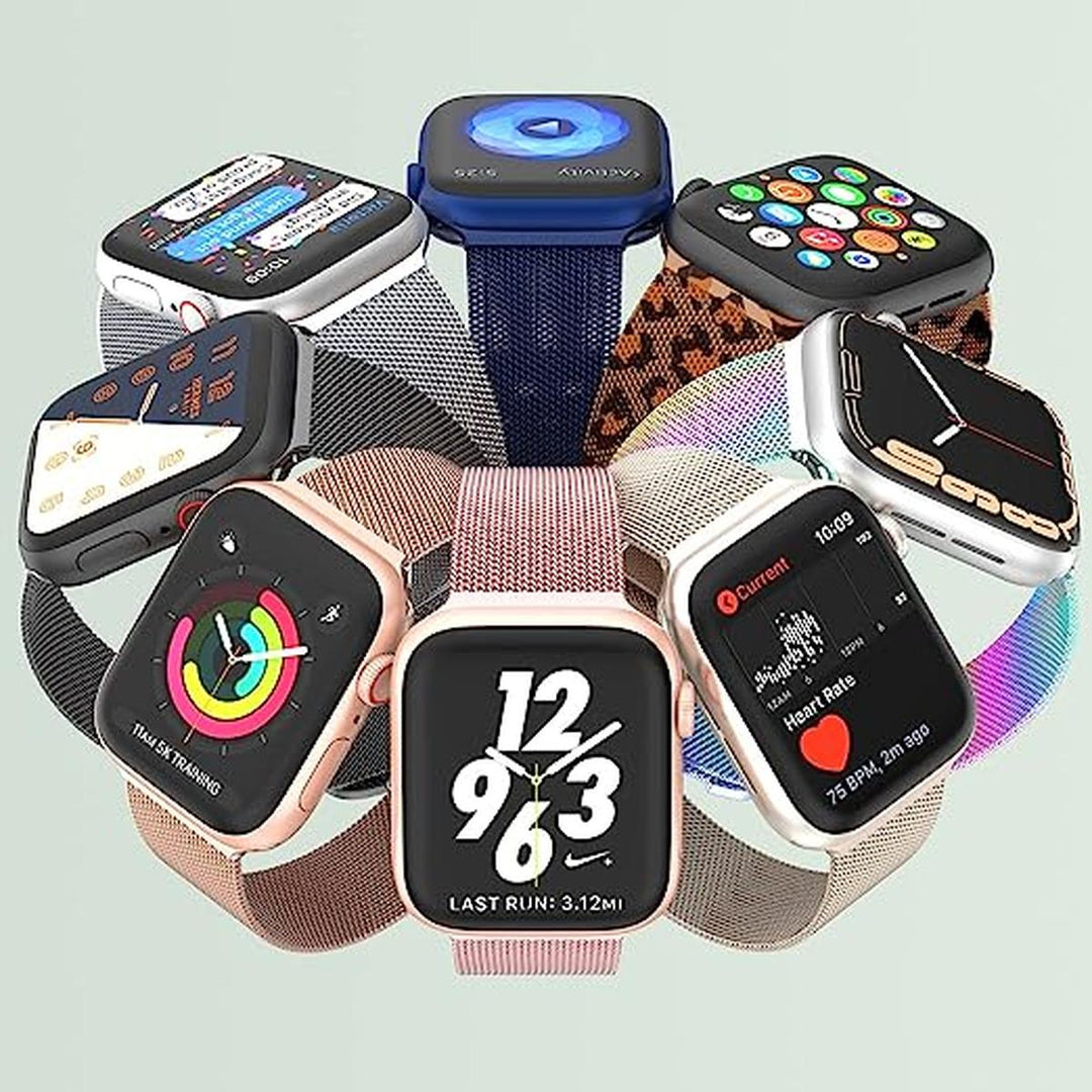 Marge Plus Silver Mesh Loop Apple Watch Band - DOKUTRONIX