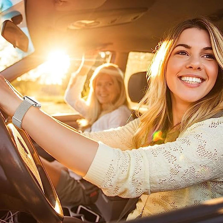 Marge Plus Silver Mesh Loop Apple Watch Band - DOKUTRONIX