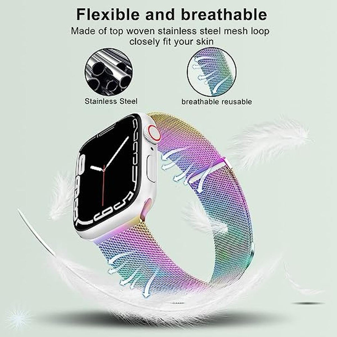 Rainbow Mesh Loop Apple Watch Band - DOKUTRONIX