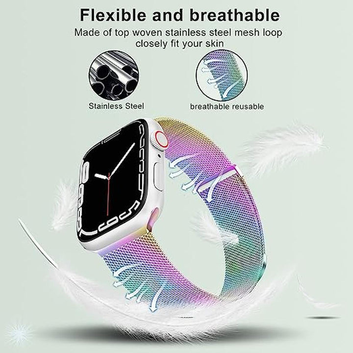 Rainbow Mesh Loop Apple Watch Band - DOKUTRONIX