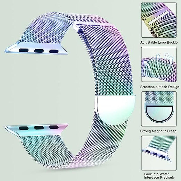 Rainbow Mesh Loop Apple Watch Band - DOKUTRONIX