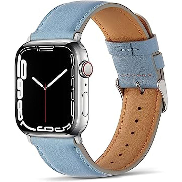 Sierra Blue Anlinser Apple Watch Leather Band - DOKUTRONIX