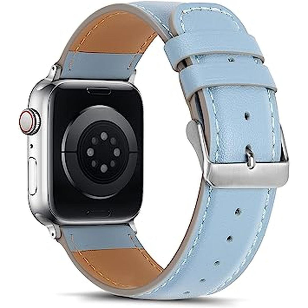 Sierra Blue Anlinser Apple Watch Leather Band - DOKUTRONIX