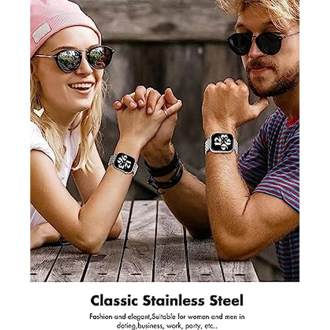 TISIM Classic Silver Stainless Steel Apple Watch Band - DOKUTRONIX