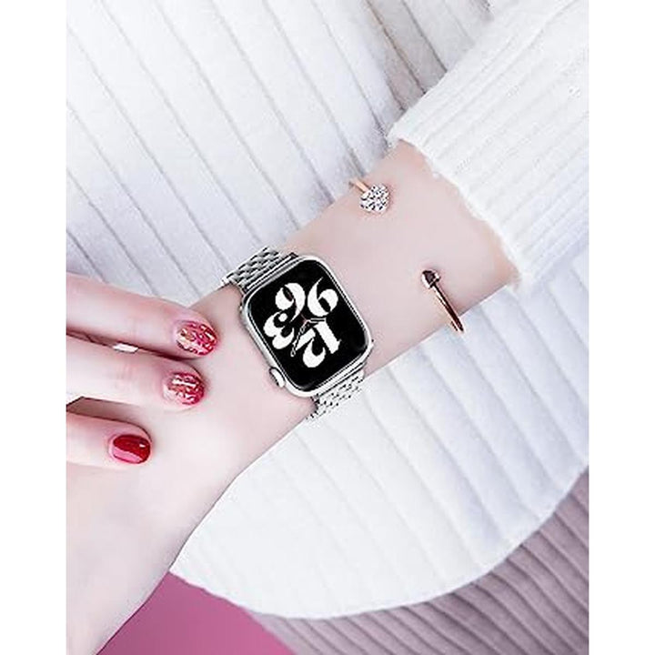 TISIM Classic Silver Stainless Steel Apple Watch Band - DOKUTRONIX