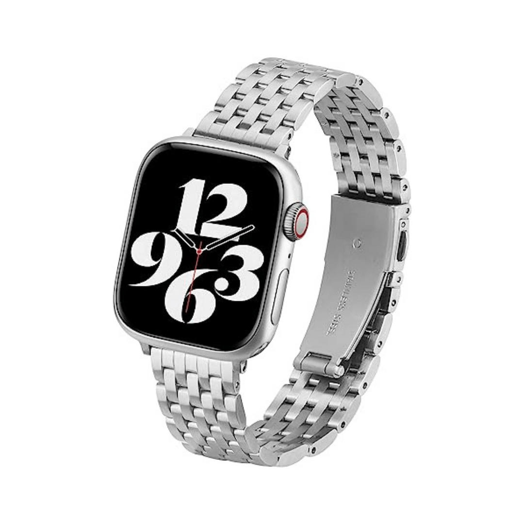 TISIM Classic Silver Stainless Steel Apple Watch Band - DOKUTRONIX