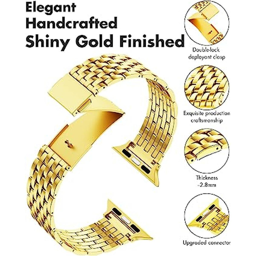 TISIM Luxe Gold Metal Watchband for Apple Watch - DOKUTRONIX