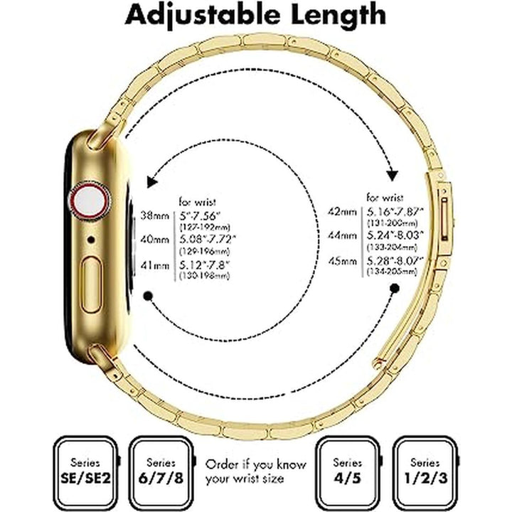 TISIM Luxe Gold Metal Watchband for Apple Watch - DOKUTRONIX