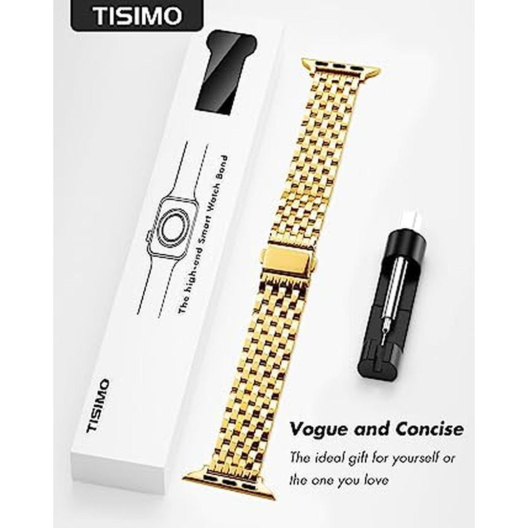 TISIM Luxe Gold Metal Watchband for Apple Watch - DOKUTRONIX