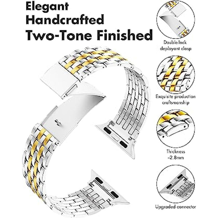 TISIM Steel Watchband - Silver/Gold - DOKUTRONIX