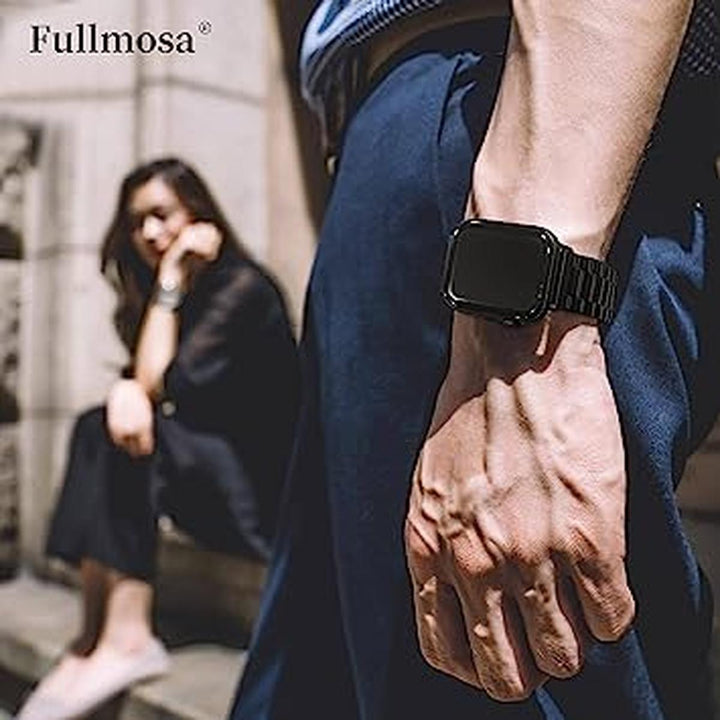 Fullmosa Black Apple Watch Steel Band - DOKUTRONIX