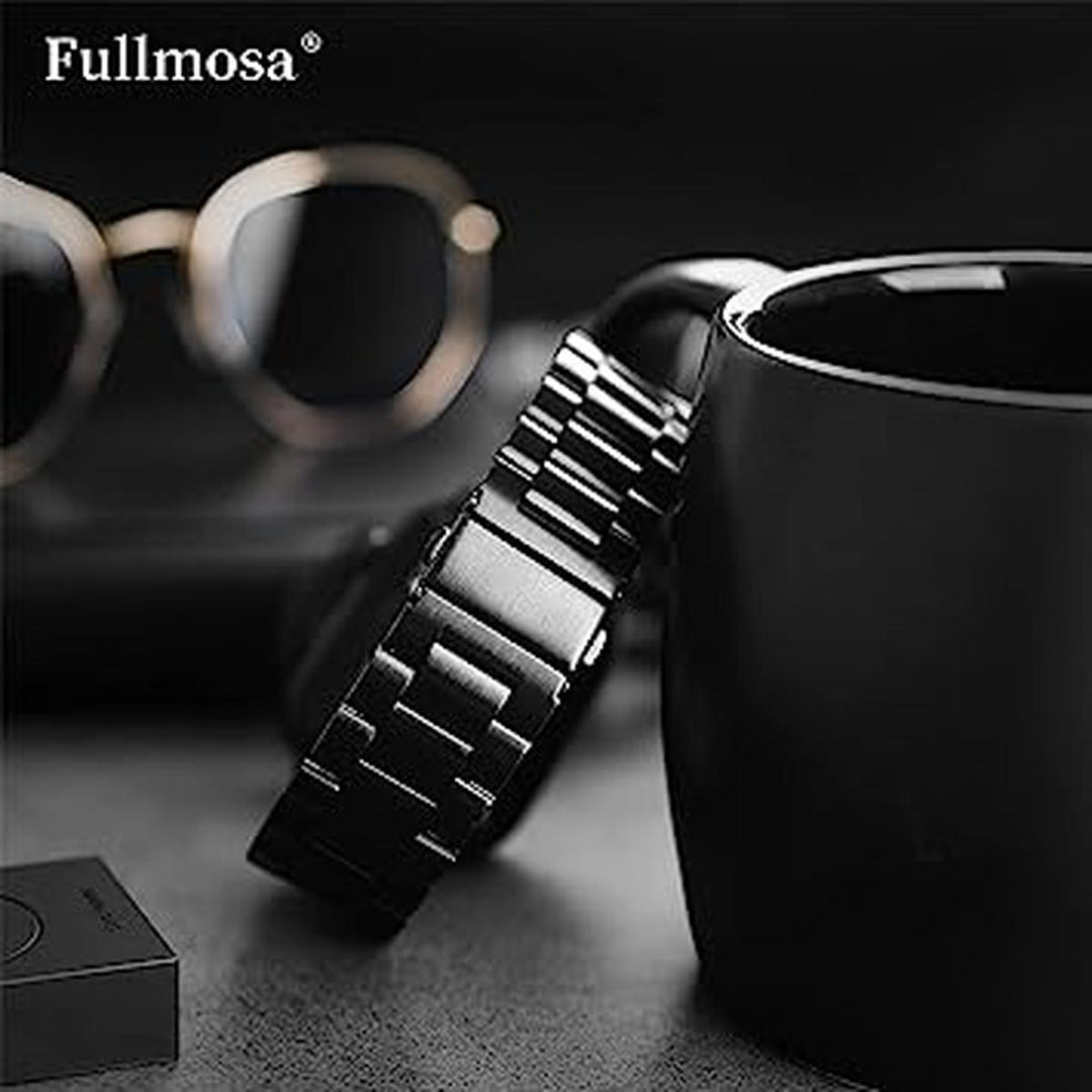 Fullmosa Black Apple Watch Steel Band - DOKUTRONIX