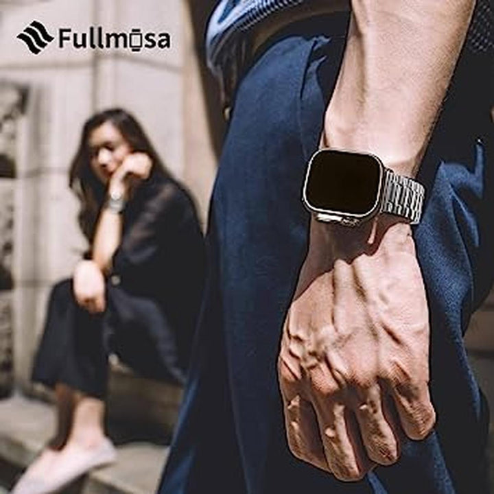 Fullmosa Silver Apple Watch Band - 42/44/45mm - DOKUTRONIX