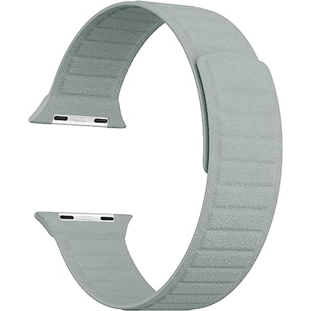Magnetic Alcantara Gray Leather Band for Apple Watch - DOKUTRONIX