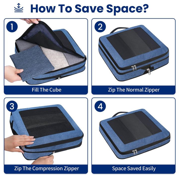 TravelWise Pack & Compress Cube Set - DOKUTRONIX