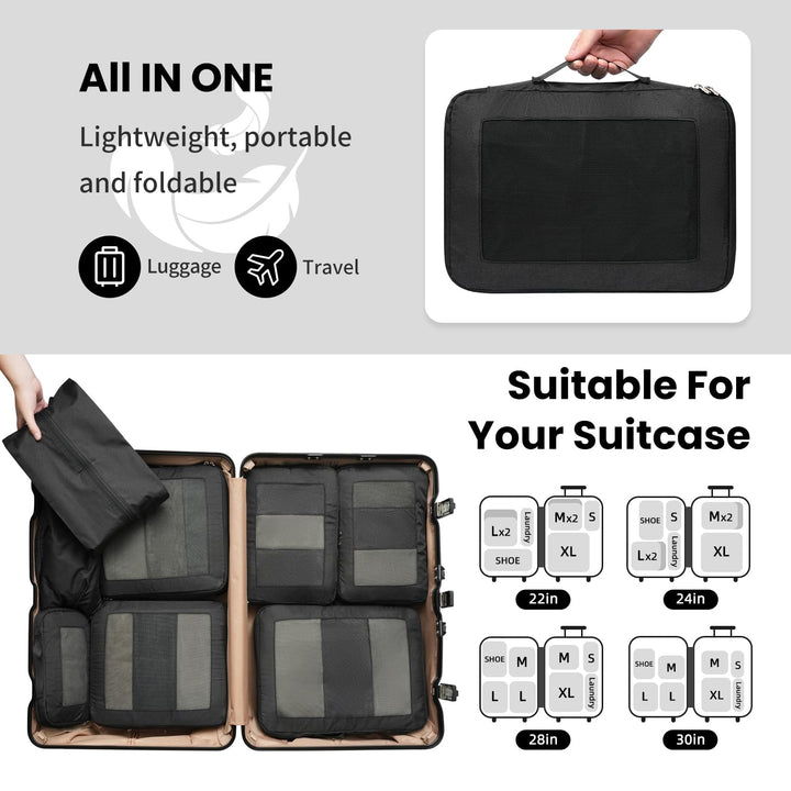 TravelWise Pack & Compress Cube Set - DOKUTRONIX