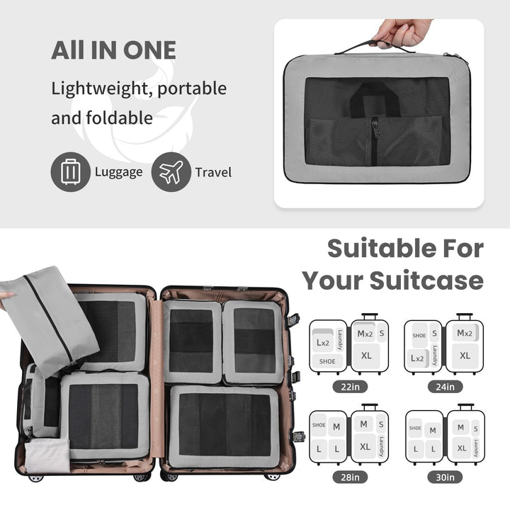 TravelWise Pack & Compress Cube Set - DOKUTRONIX