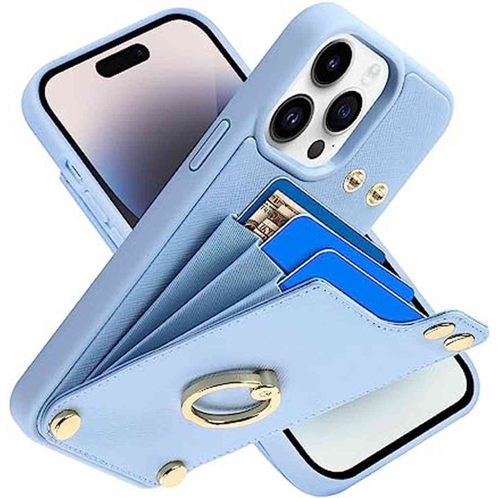 RFID Leather Wallet Case for iPhone 14 Pro - DOKUTRONIX