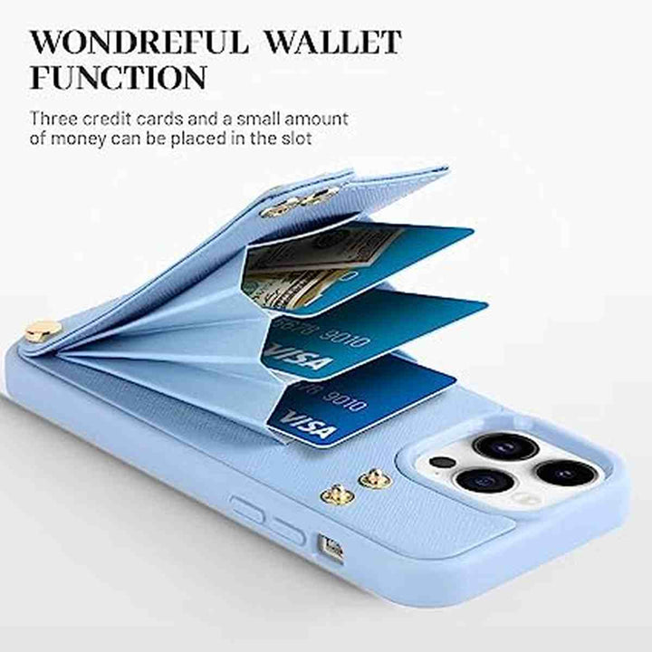 RFID Leather Wallet Case for iPhone 14 Pro - DOKUTRONIX