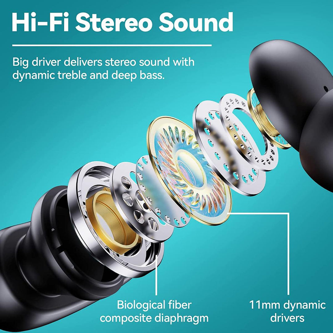 AquaBass Pro: 48HR Wireless Earbuds with LED Display - DOKUTRONIX