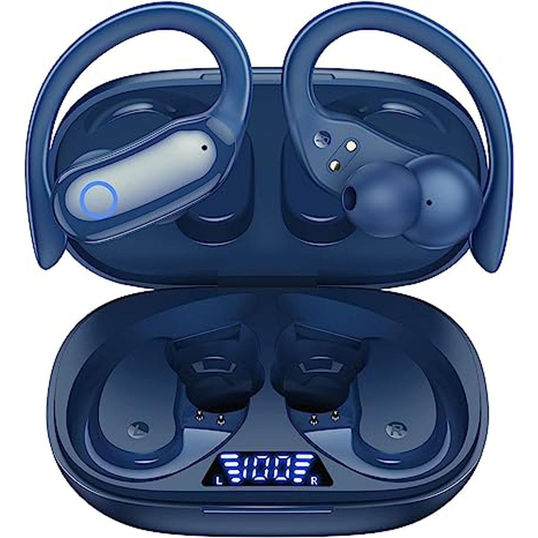 AquaBass Pro: 48HR Wireless Earbuds with LED Display - DOKUTRONIX