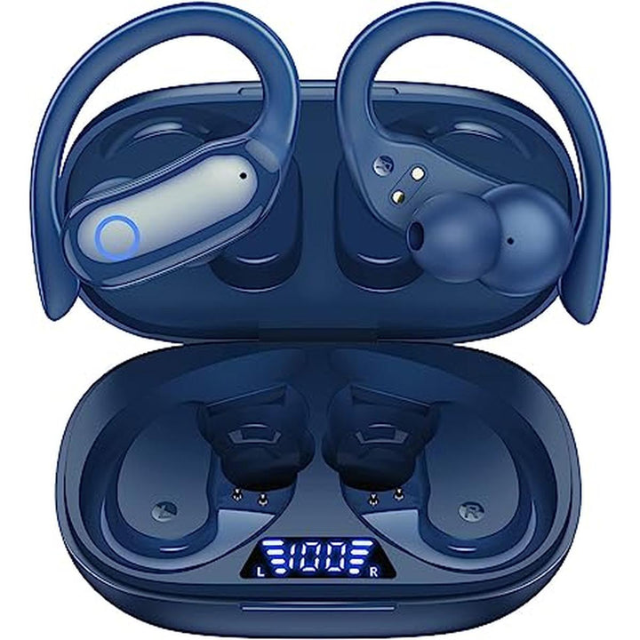 AquaBass Pro: 48HR Wireless Earbuds with LED Display - DOKUTRONIX