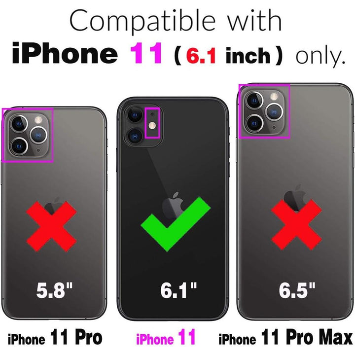 iPhone 11 Crossbody Wallet Case with Card Holder - DOKUTRONIX