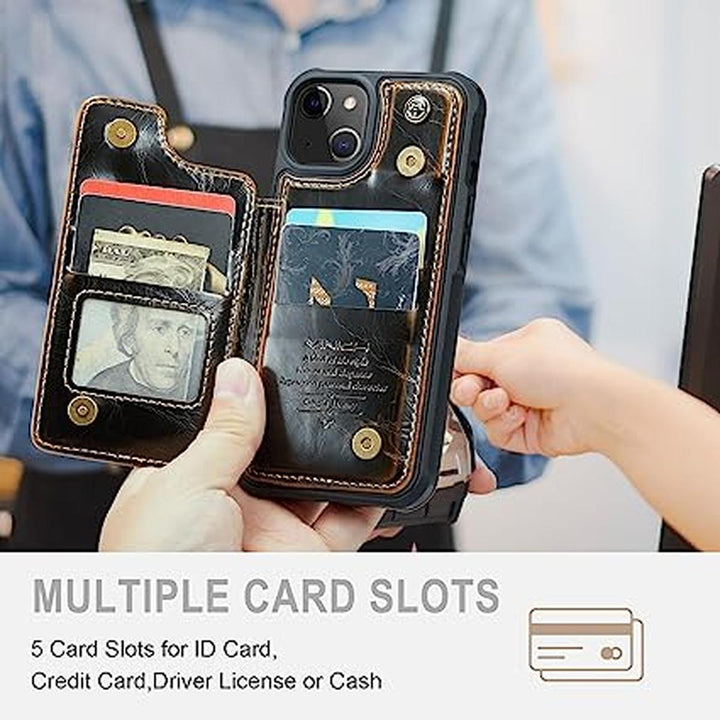 iPhone 13 RFID Wallet Case with Card Holder - DOKUTRONIX