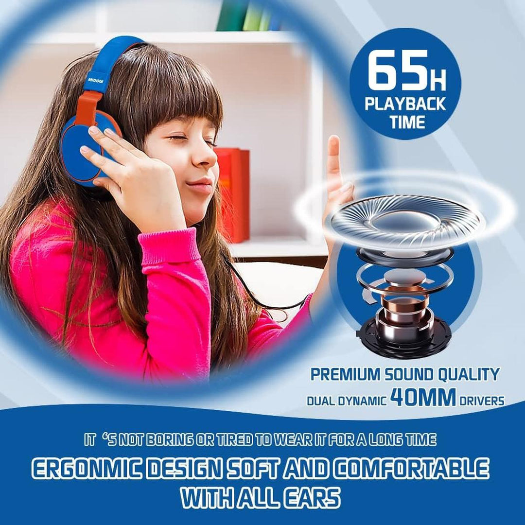 MIDOLA Bluetooth Kids Headphones - Fun & Safe Sound! - DOKUTRONIX