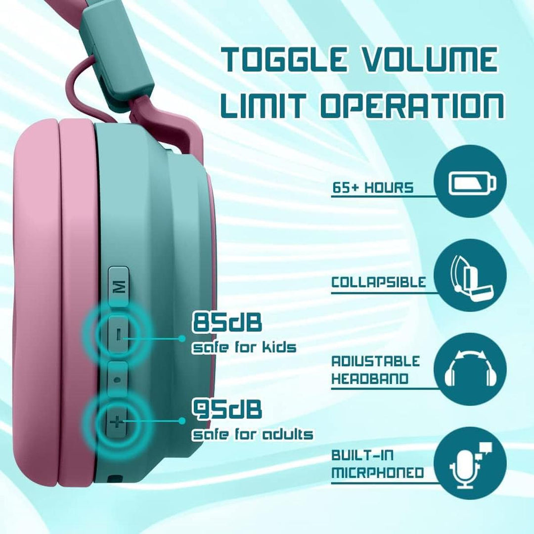 MIDOLA Bluetooth Kids Headphones - Fun & Safe Sound! - DOKUTRONIX