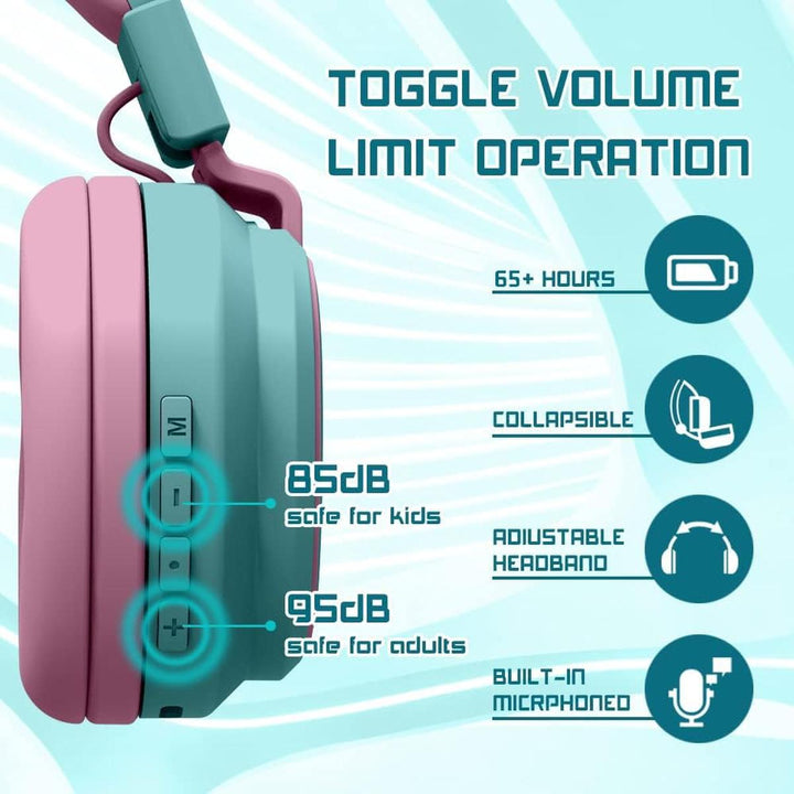 MIDOLA Bluetooth Kids Headphones - Fun & Safe Sound! - DOKUTRONIX