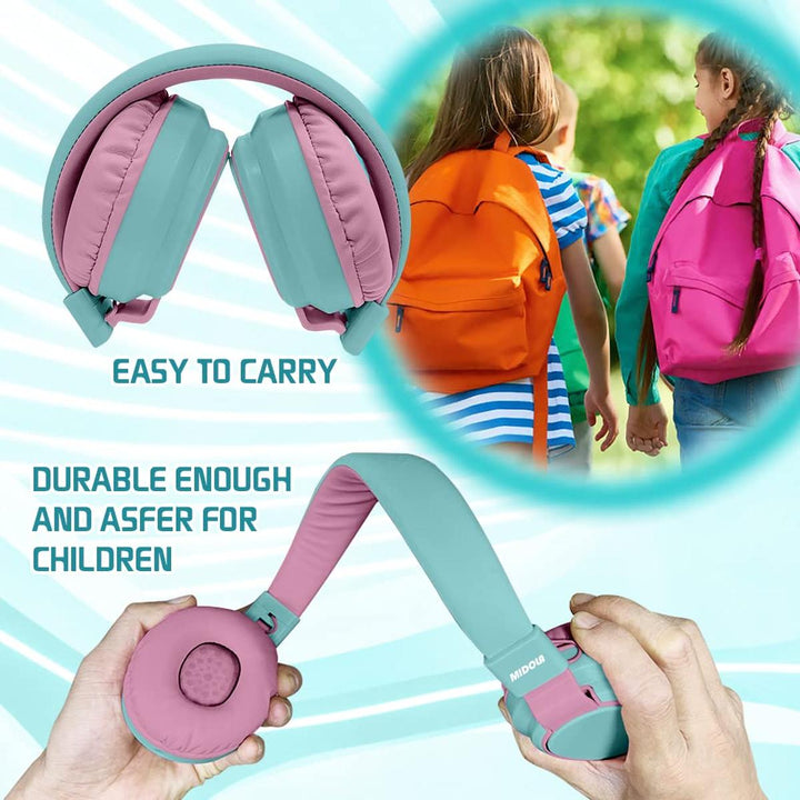 MIDOLA Bluetooth Kids Headphones - Fun & Safe Sound! - DOKUTRONIX