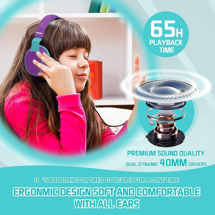 MIDOLA Bluetooth Kids Headphones - Fun & Safe Sound! - DOKUTRONIX