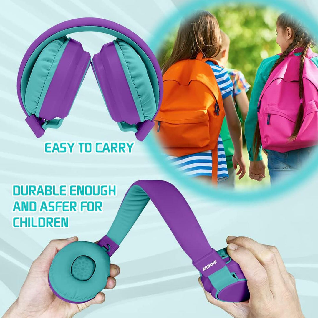 MIDOLA Bluetooth Kids Headphones - Fun & Safe Sound! - DOKUTRONIX