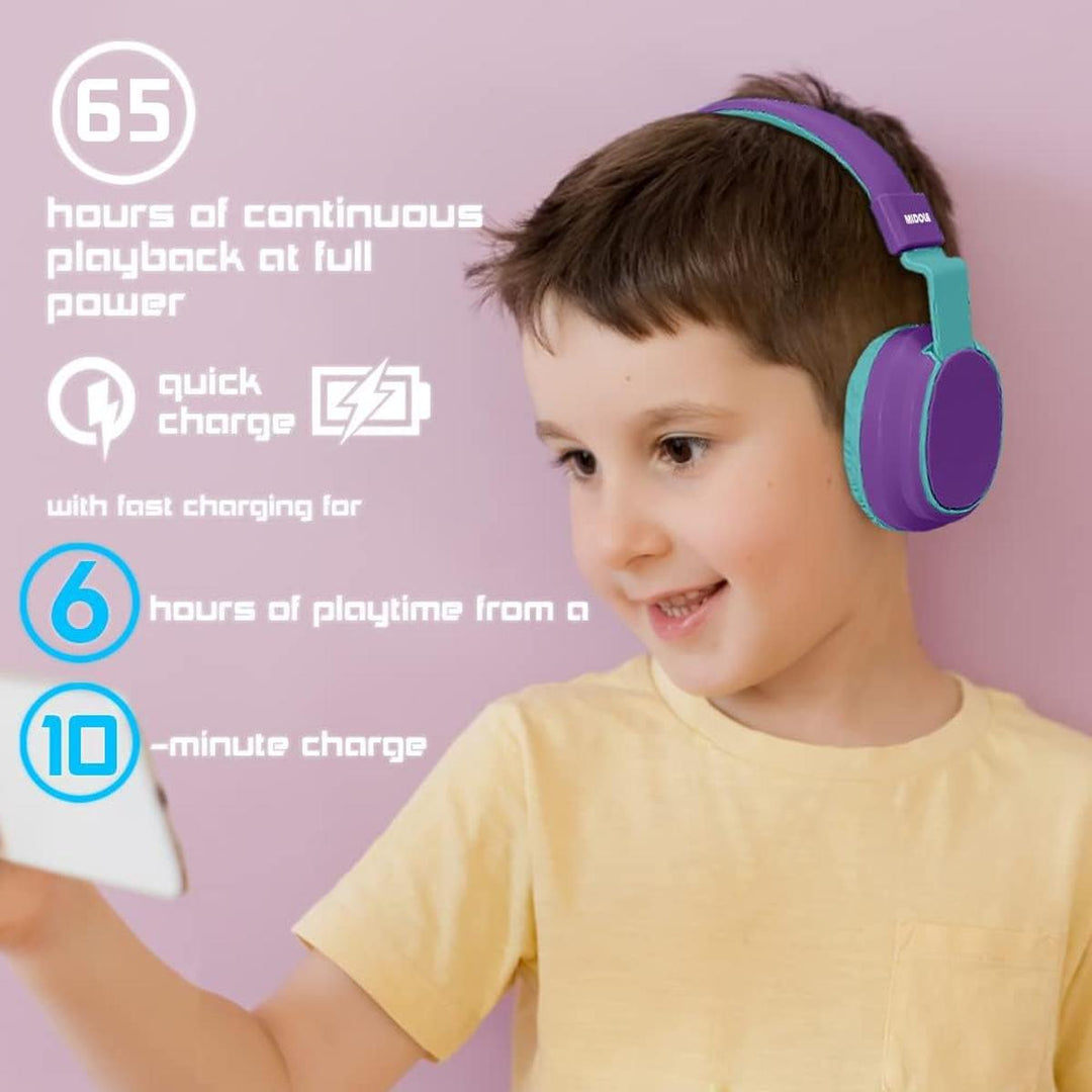 MIDOLA Bluetooth Kids Headphones - Fun & Safe Sound! - DOKUTRONIX