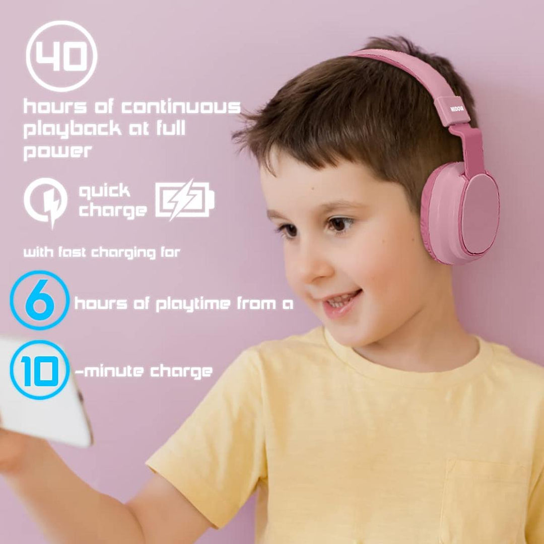 MIDOLA Bluetooth Kids Headphones - Fun & Safe Sound! - DOKUTRONIX