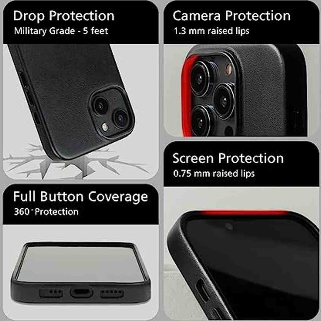 iPhone 14/13 Luxe Original Leather Case - DOKUTRONIX