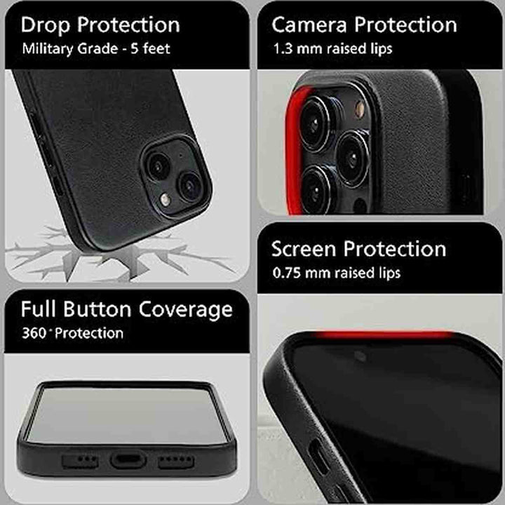 iPhone 14/13 Luxe Original Leather Case - DOKUTRONIX