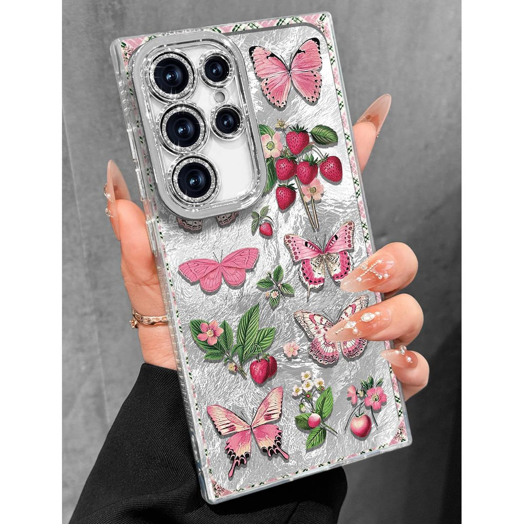 Galaxy Glitter Cherry Case & Lens Protector - DOKUTRONIX