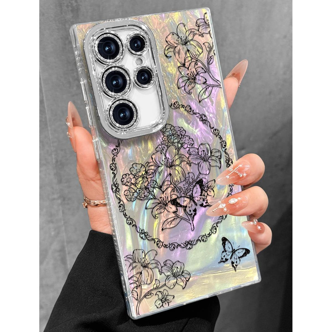 Galaxy Glitter Cherry Case & Lens Protector - DOKUTRONIX