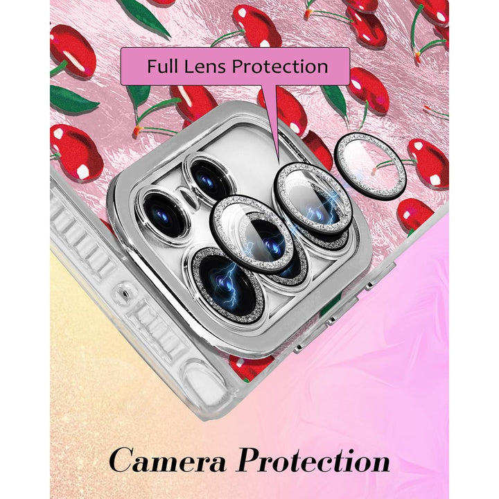 Galaxy Glitter Cherry Case & Lens Protector - DOKUTRONIX