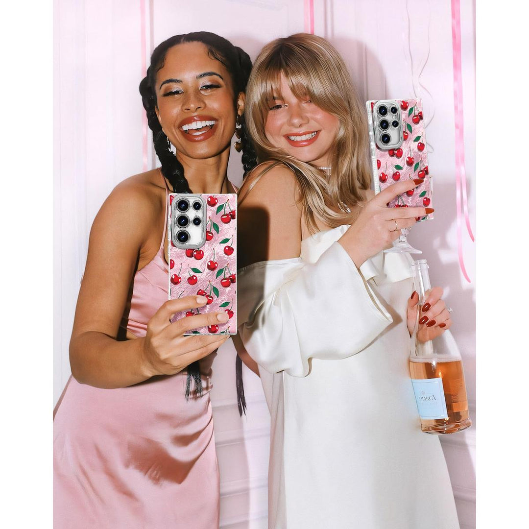 Galaxy Glitter Cherry Case & Lens Protector - DOKUTRONIX