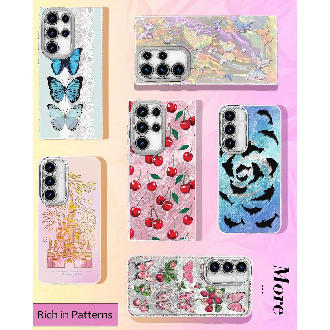 Galaxy Glitter Cherry Case & Lens Protector - DOKUTRONIX