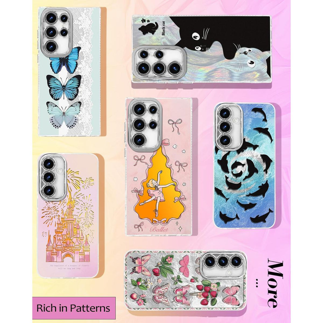 Galaxy Glitter Cherry Case & Lens Protector - DOKUTRONIX