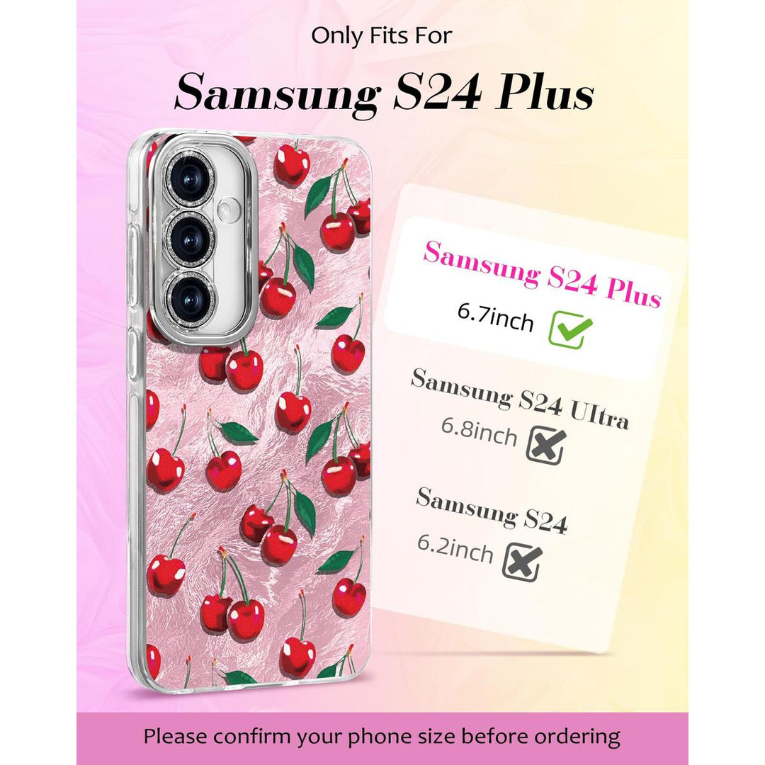 Galaxy Glitter Cherry Case & Lens Protector - DOKUTRONIX